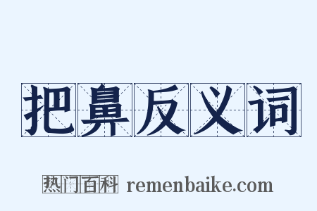 把鼻反义词是什么意思的图片